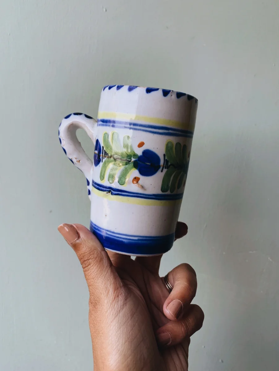 Vintage Hand~painted Floral Tankard - Image 3