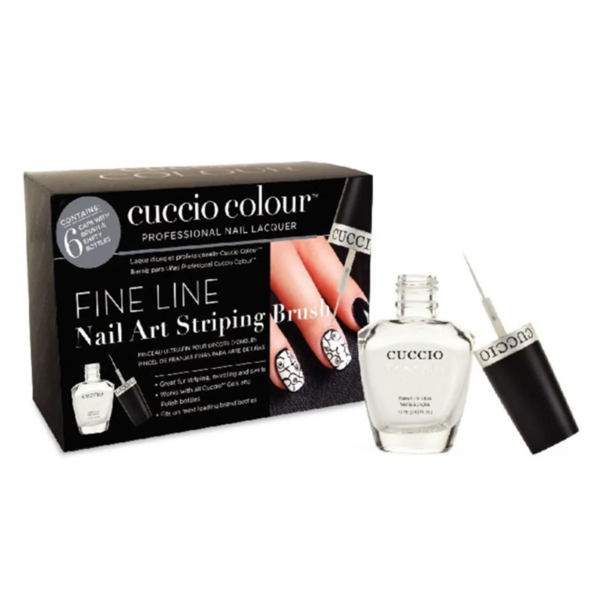 Fine Line Nail Art Brushes & Bottles Kit - Image 4